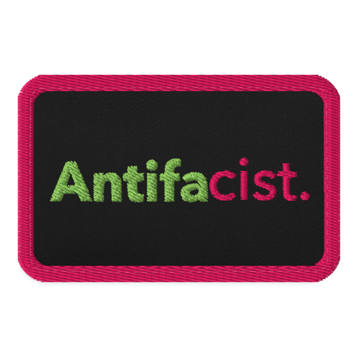 Antifascist. Embroidered Patches with Velcro