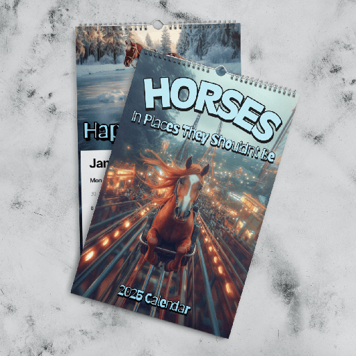 Horses in Places They Shouldn't Be Wall calendar (2025)