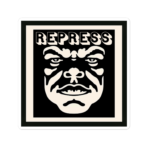 Repress - Anti-Capitalist Bubble-free stickers