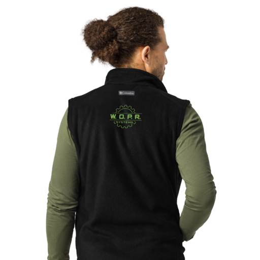 NodeZ3r0 WOPR SYSTEMS LLC embroidered Men’s Columbia fleece vest